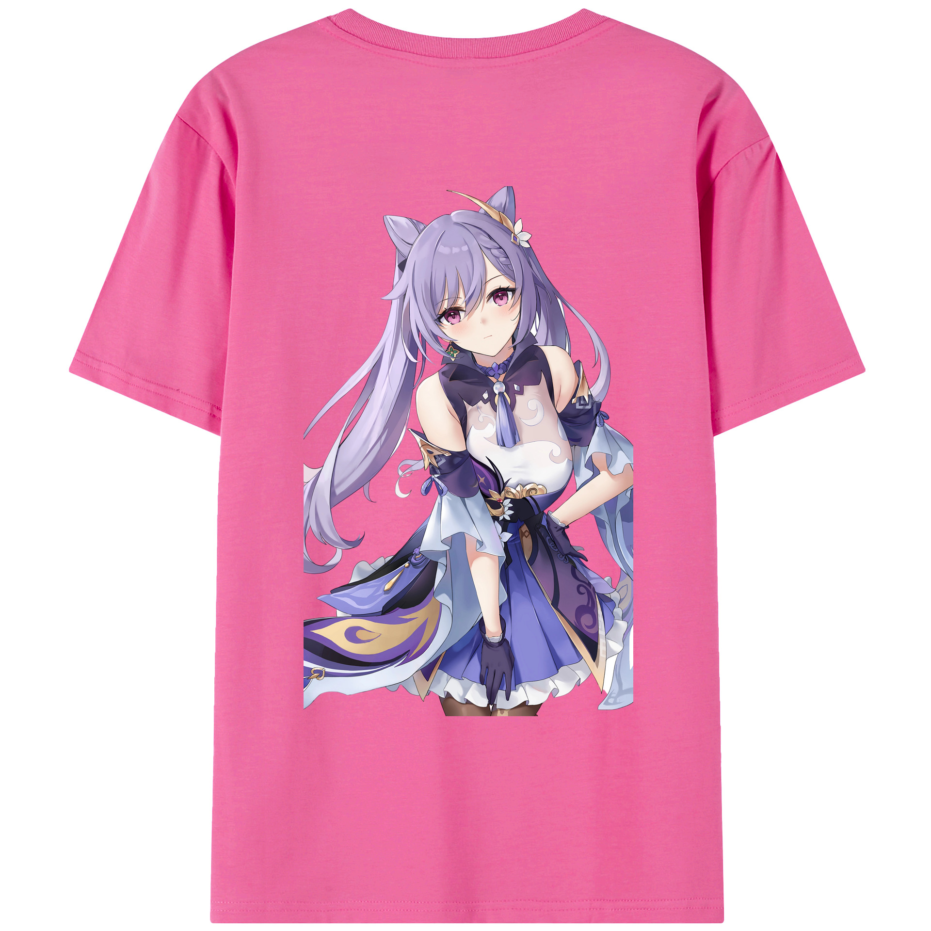げんし神 刻晴 こくせい genshin Kokusei レディース半袖Tシャツ(バックプリント)